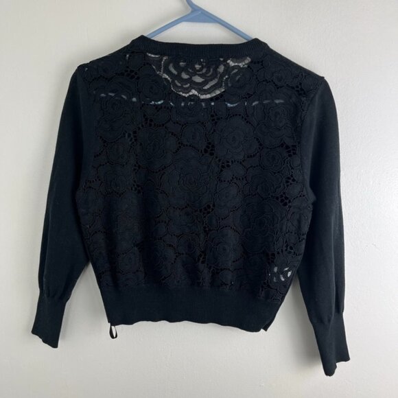 Karl Lagerfeld Black Lace Dressy Cardigan - Picture 5 of 8
